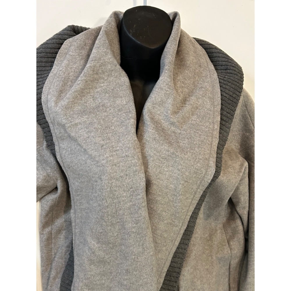 SOSKEN Brandy Waterfall Woll Blend Coat in Gray Sz M - Picture 10 of 15